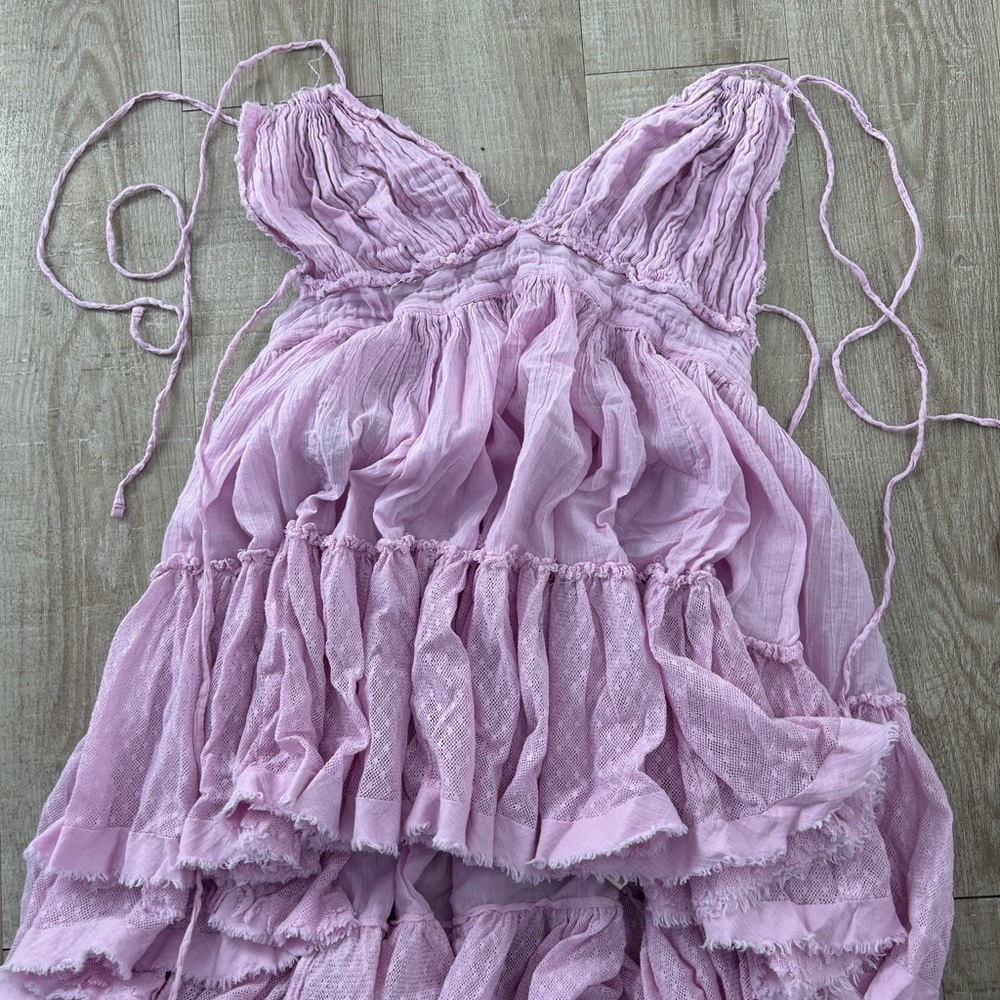 Free People Ruffled Mini Dress